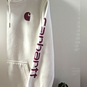 Carhartt Hoodie Cream/Maroon